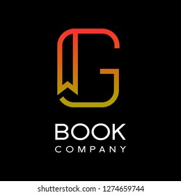 Abstract Letter Initial G Book mark Logo Design Template. Modern vector for reading and education. This logo suitable for writing, listening, school, graduate, collage, library, university, student. 