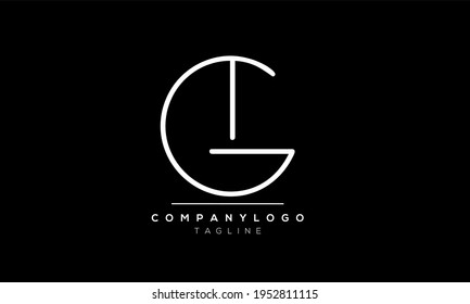 Abstract Letter Initial GT TG Vector Logo Design Template