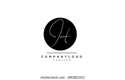 Abstract Letter Initial Letter H circle Vector Logo Design Template