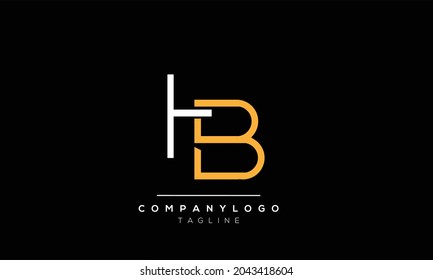 Vorlage für das Design des abstrakten Buchstabens, anfänglicher HB BH TB BT Vector-Logo