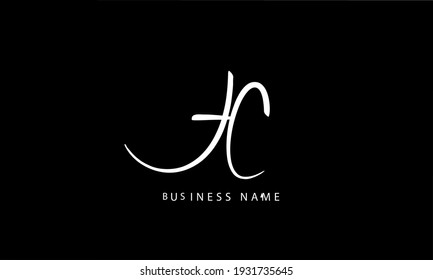 Abstract Letter Initial HC CH Vector Logo Design Template