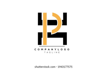 Abstract Letter Initial HP PH H P Vector Logo Design Template