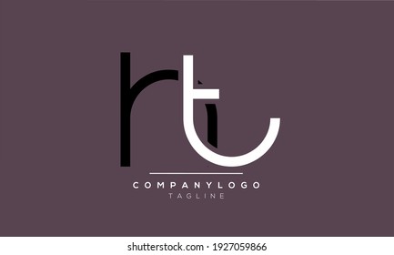 Abstract Letter Initial HT TH Vector Logo Design Template