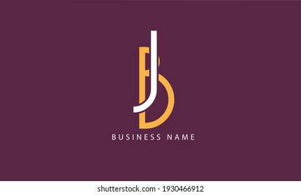 Abstract Letter Initial JB BJ j and B Vector Logo Design Template