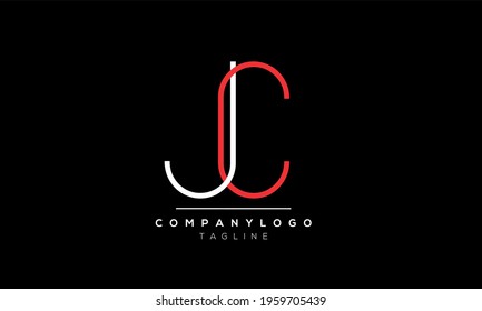 Abstract Letter Initial JC CJ J C Vector Logo Design Template