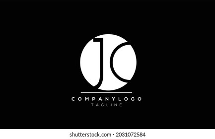 
Letra abstracta plantilla de diseño de logotipo de vectores de JC inicial