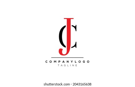 
Abstract Letter Initial JC CJ Vector Logo Design Template 