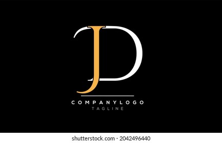 Design-Vorlage für abstrakte Buchstaben für JD-DJ-Vektorgrafik-Logo