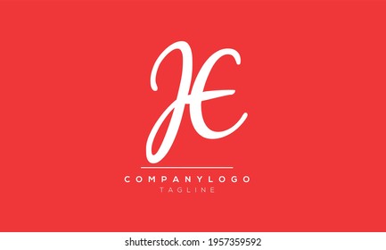 Abstract Letter Initial JE EJ Vector Logo Design Template