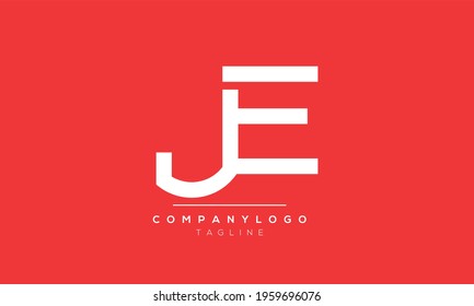 Abstract Letter Initial JE EJ Vector Logo Design Template