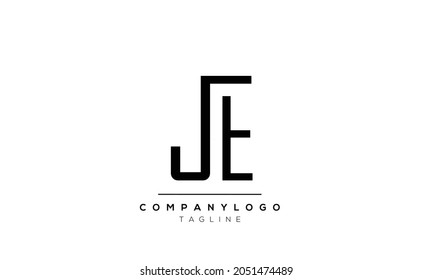 
Abstract Letter Initial je ej Vector Logo Design Template