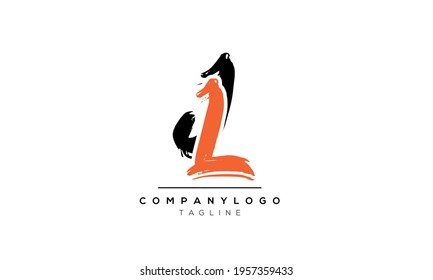 Abstract Letter Initial JL LJ Vector Logo Design Template