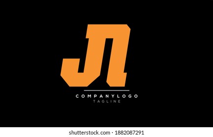 Abstract Letter Initial JNL Vector Logo Design Template
