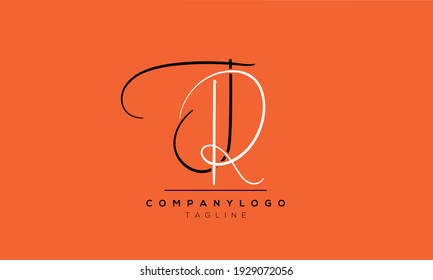 Abstract Letter Initial JR RJ R J Vector Logo Design Template