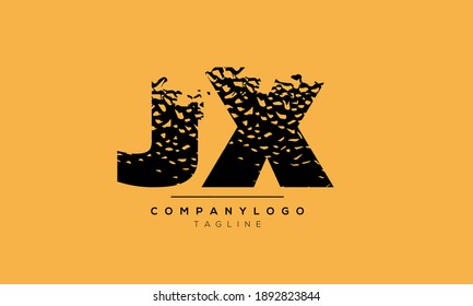Abstrakter Letter Initial JX,XJ Vector Logo Design Template.