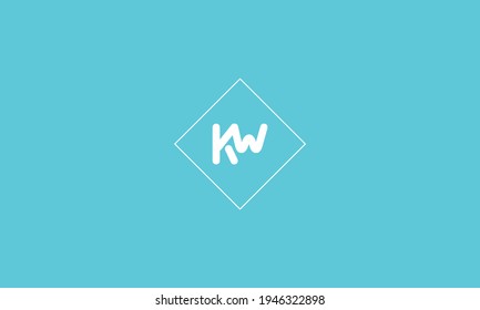 Letra abstracta plantilla de diseño inicial de logotipo KW y Wk Vector.