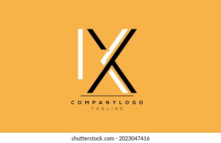 Abstract Letter Initial KX XK Vector Logo Design Template