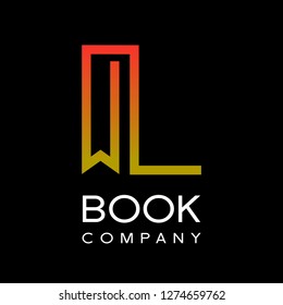 Abstract Letter Initial L Book mark Logo Design Template. Modern vector for reading and education. This logo suitable for writing, listening, school, graduate, collage, library, university, student. 
