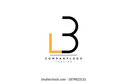 Abstract Letter Initial LB or BL Vector Logo Design Template