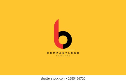 Abstract Letter Initial lb or bl Vector Logo Design Template