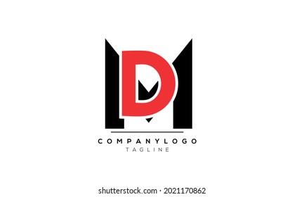 Abstract Letter Initial LDM Vector Logo Design Template