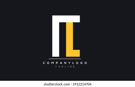 Plantilla de diseño del logotipo inicial del vector LL o L de la carta abstracta