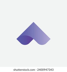 abstract letter A initial logo design