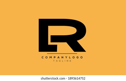 Vorlage für das Design des abstrakten Buchstabens, Anfangsbuchstabe LR und RL-Vektorgrafik-Logo