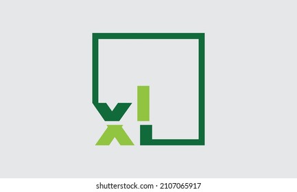 Abstract Letter Initial LX LX Vector Logo Design Template