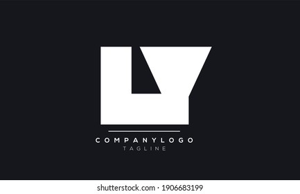 Abstract Letter Initial LY Vector Logo Design Template