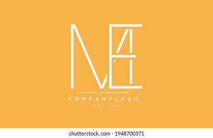 Abstract Letter Initial MAE Vector Logo Design Template