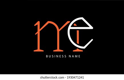 Abstract Letter Initial ME EM M E Vector Logo Design Template