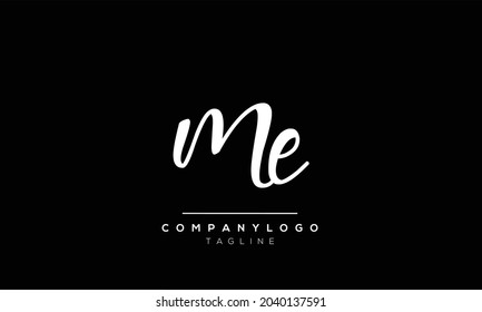 Abstrakter Brief Initial me em Vector Logo Design Template