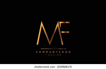 Abstract Letter Initial MF FM  Vector Logo Design Template.