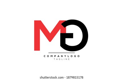Abstract Letter Initial MG Vector Logo Design Template