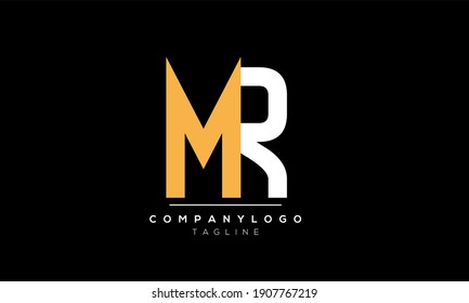  Abstract Letter Initial MR or RM Vector Logo Design Template