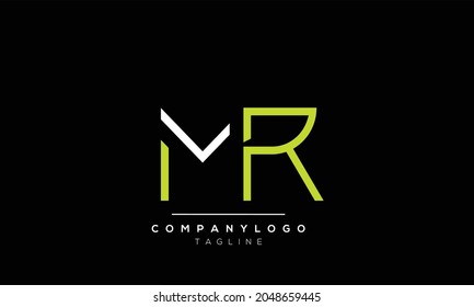Abstract Letter Initial mr rm Vector Logo Design Template