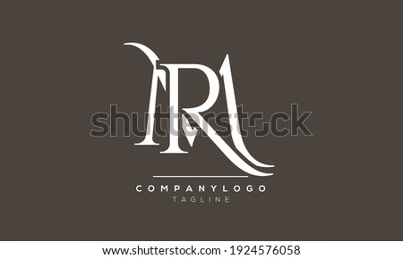Abstract Letter Initial MR or RM Vector Logo Design Template