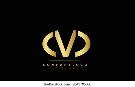 Letra abstracta plantilla de diseño de logotipo de VM de MV inicial