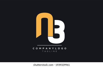 Abstract Letter Initial NB BN Vector Logo Design Template