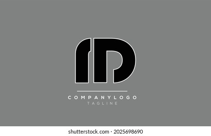 Abstract Letter Initial ND DN N D   Vector Logo Design Template.