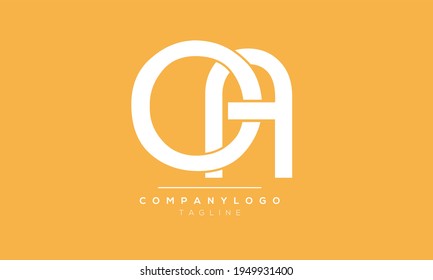 Abstract Letter Initial OA AO Vector Logo Design Template