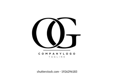 Abstract Letter Initial OG and GO Vector Logo Design Template