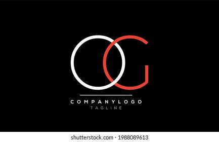 Abstract Letter Initial OG GO Vector Logo Design Template