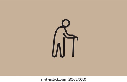 
Abstract Letter Initial OLDER PEOPLE Vector Logo Design Template