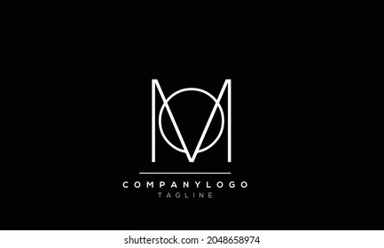 
Letra abstracta plantilla de diseño de logotipo de OM MO inicial