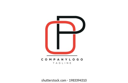Abstract Letter Initial OP PO O P Vector Logo Design Template