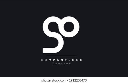 Descripción de la plantilla de diseño del logotipo inicial de SO o SO, S y O