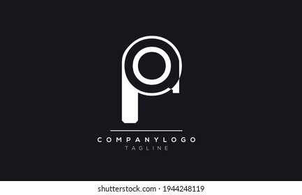 Vorlage für das Design des Vectorlogos in abstraktem Buchstaben, Initial-PA-Vektorgrafik