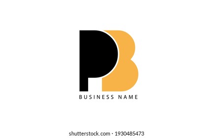 Abstract Letter Initial PB BP P B Vector Logo Design Template